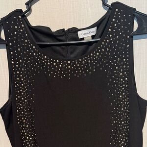 Calvin Klein Black Dress with Silver Stud Detailing